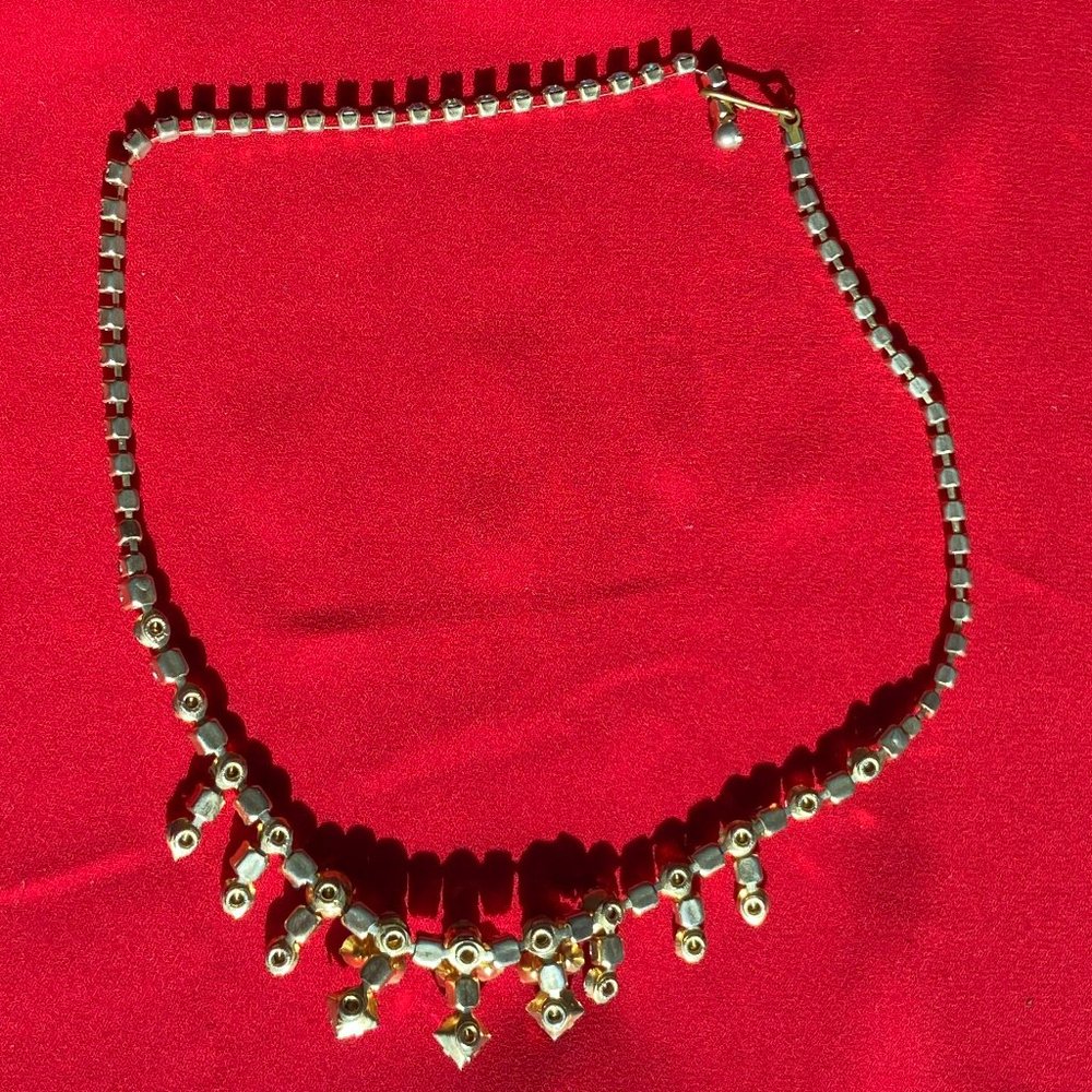 Vintage Aurora Borealis Choker Necklace & Earrings set - Picture 5 of 14